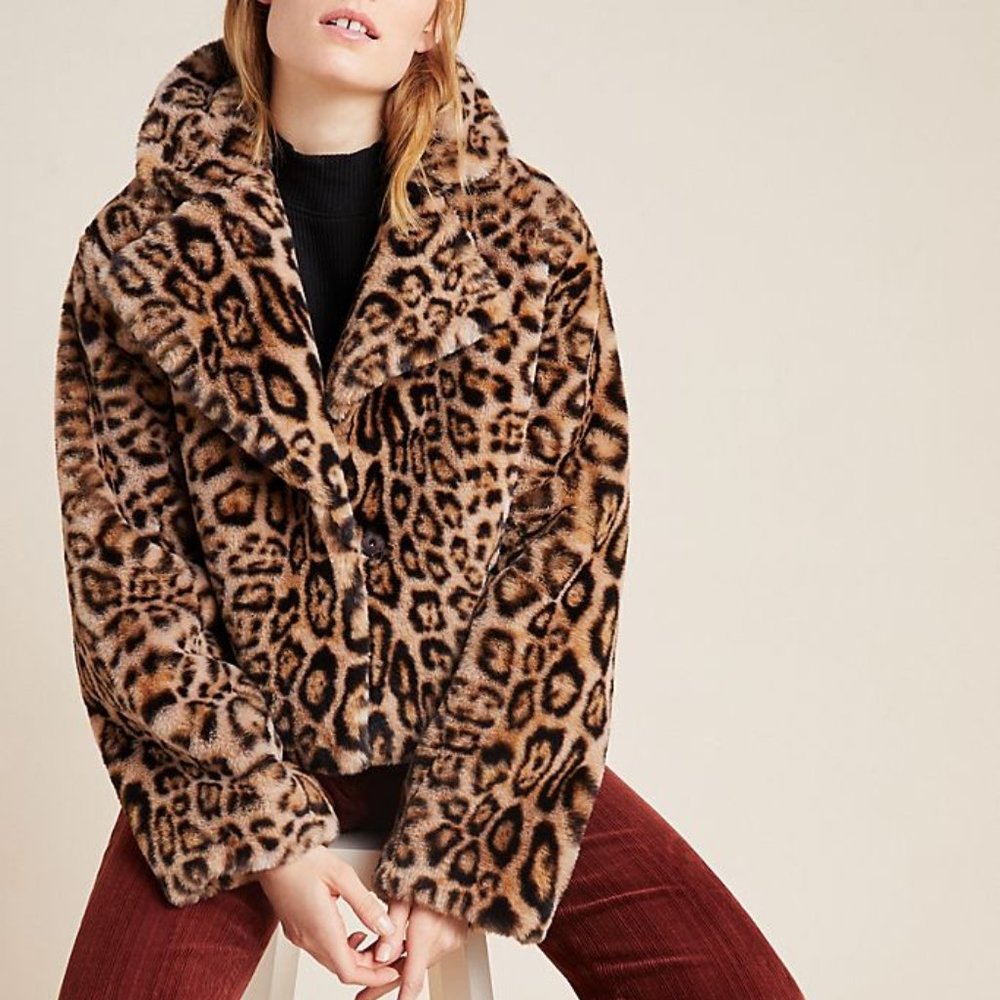Felina Leopard Faux-Fur Jacket